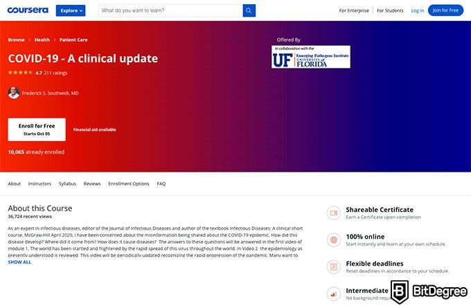 UF online courses: COVID-19 - A Clinical Update.