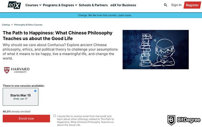 Yale happiness class: The Path to Happiness.