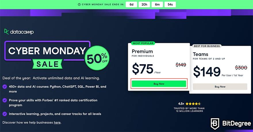 DataCamp Cyber Monday: deal.