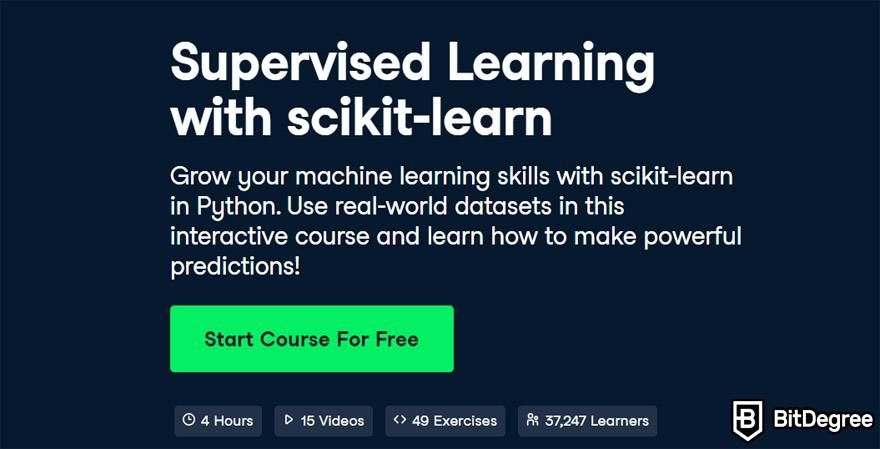 DataCamp machine learning: Supervised Learning with scikit-learn.