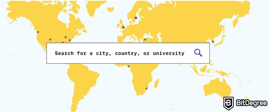 DataCamp vs Codecademy: the Codecademy international chapters.