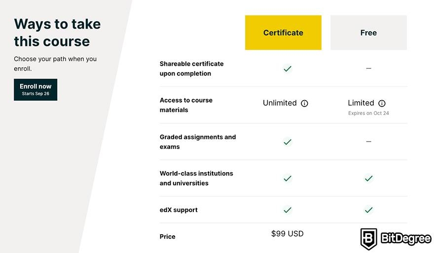 edX review: way to take a course.