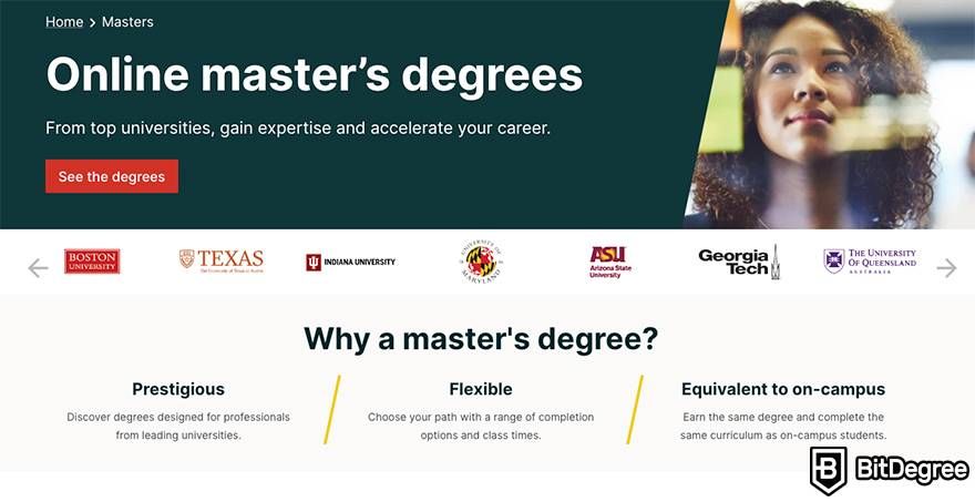 edX review: online master's degrees.