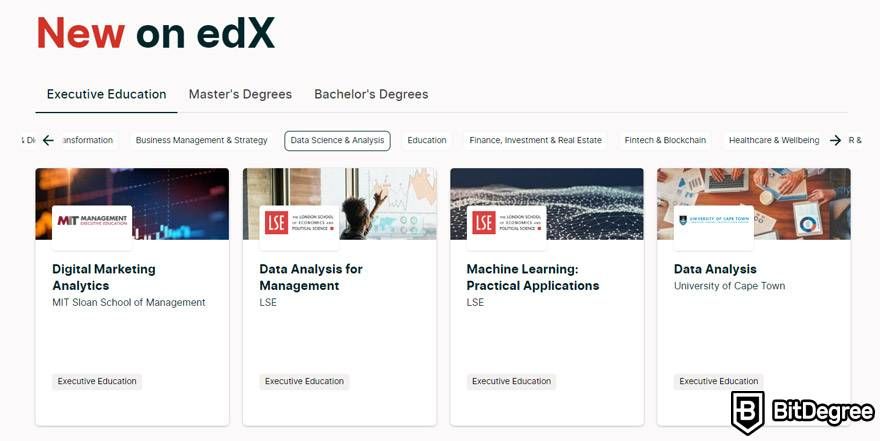 edX VS Udacity: edX courses.