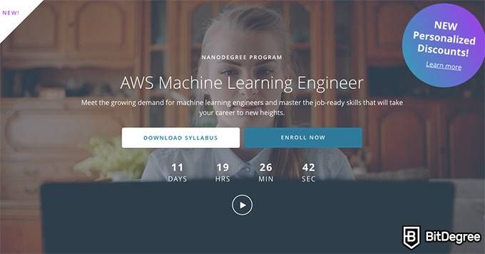 Engineering online degree: AWS Machine Learning Engineer nanodegree on Udacity.