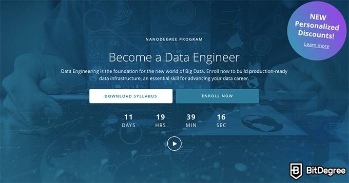 Engineering online degree: Data Engineering nanodegree on Udacity.