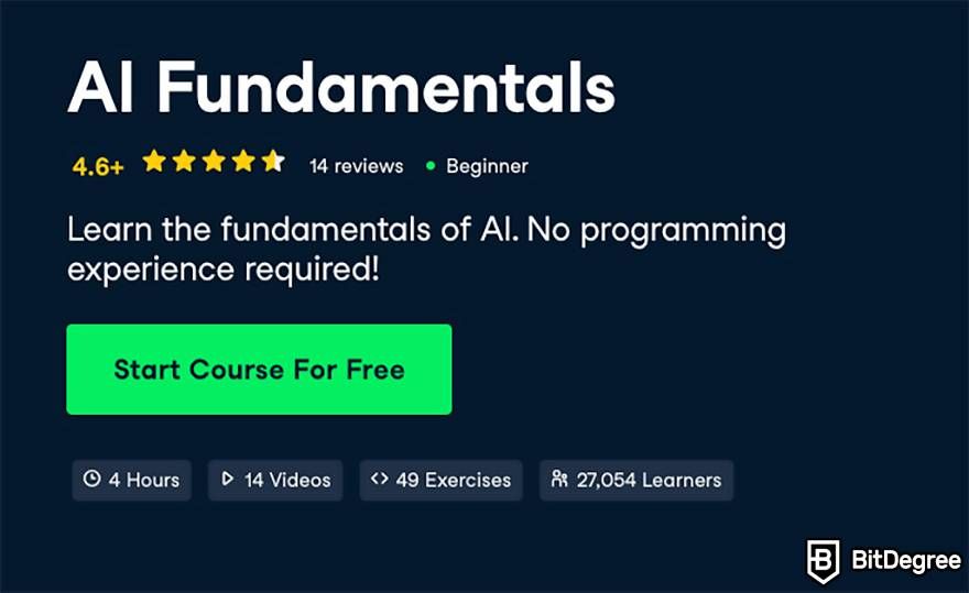 How to learn AI: AI Fundamentals course by DataCamp.