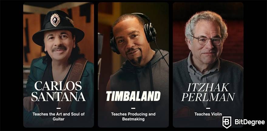 MasterClass review: classes by Carlos Santana, Timbaland, and Itzhak Perlzman.