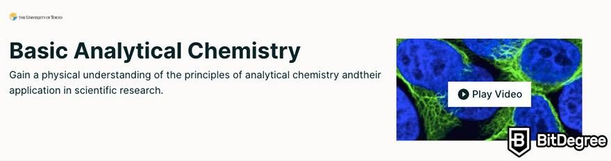 Online chemistry courses: the Basic Analytical Chemistry course on edX.