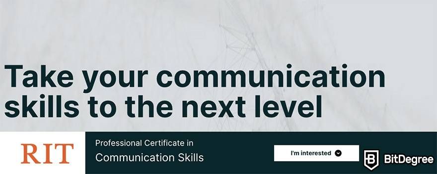 Public speaking classes online: the RITx Communication Skills professional certificate on edX.