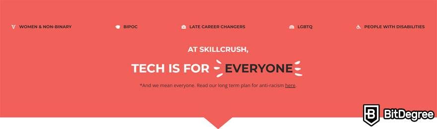 Skillcrush VS Codecademy: accessibility and diversity on Skillcrush.