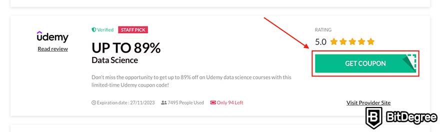 Udemy coupon code: get coupon.